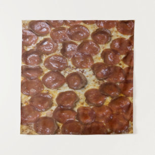 Pepperoni Pizza Wandteppich