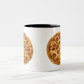 Pepperoni Pizza Zweifarbige Tasse (Mittel)