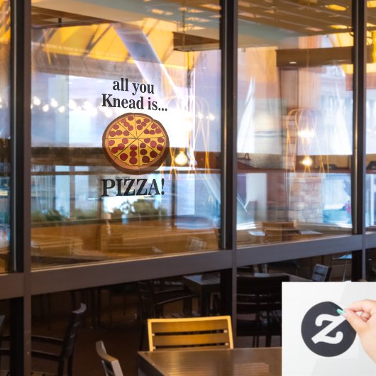 Pepperoni-Pizzeria Fensteraufkleber (Restaurantfenster)