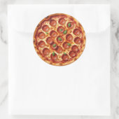 Pepperoni Runder Aufkleber (Tasche)