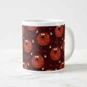 Pepperoni Tony Cartoon Pizza Fun Pattern Jumbo-Tasse (Vorderseite Rechts)