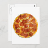 Pepperoni und Käsepizza Postkarte (Vorne/Hinten)