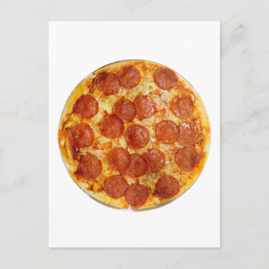 Pepperoni und Käsepizza Postkarte (Vorderseite)