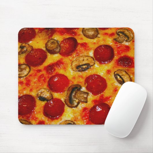 Pepperoni und Mushroom Pizza Mousepad (Mit Mouse)