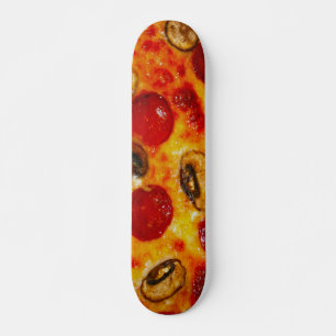 Pepperoni und Mushroom Pizza Skateboard