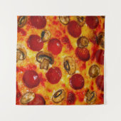 Pepperoni und Mushroom Pizza Wandteppich (Vorderseite (Horizontal))