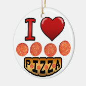 Pepperonipizza der Liebe I Keramikornament (Links)