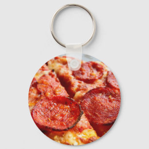 Pepperonipizza Schlüsselanhänger