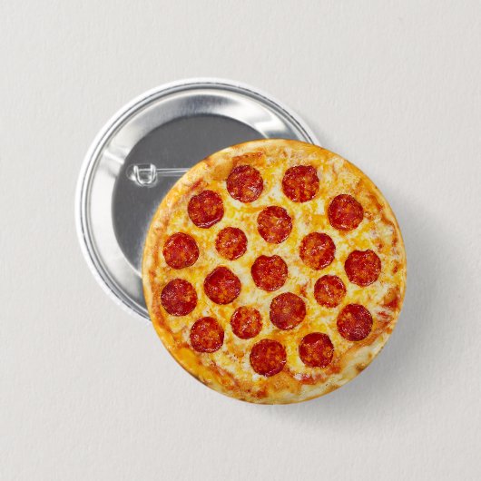Pepperonipizzaknopf für alle Pizzaliebhaber Button (Vorne & Hinten)