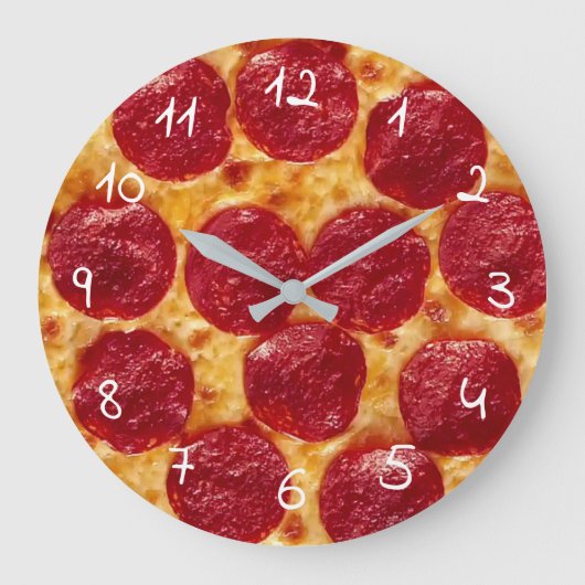 Pepperonis Große Wanduhr (Vorderseite)