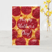 Pepperonis Pizza Muttertag Karte (Gelbe Blume)
