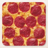 Pepperonis Rechteckiger Pappuntersetzer (Vorderseite)