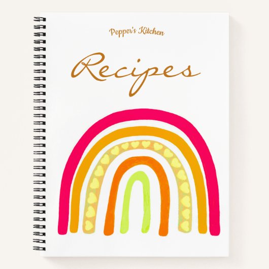 Pepper's Kitchen Boho Recipes Notebook Notizblock (Vorderseite)