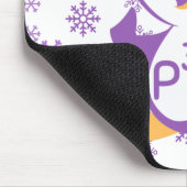 Peppy Lila Penguin Mousepad (Ecke)