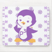 Peppy Lila Penguin Mousepad (Vorne)