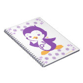 Peppy Lila Penguin Notizblock (Rechte Seite)