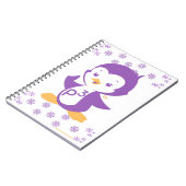 Peppy Lila Penguin Notizblock (Linke Seite)