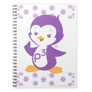 Peppy Lila Penguin Notizblock