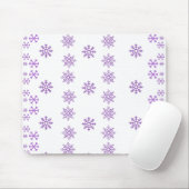 Peppy Lila Penguin Snowflake Mousepad (Mit Mouse)
