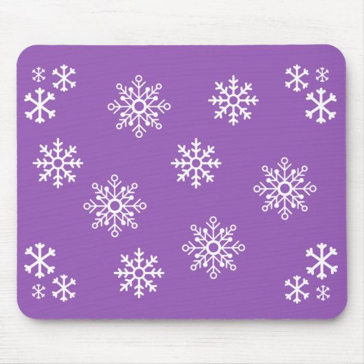 Peppy Lila Penguin Snowflake Mousepad (Vorne)