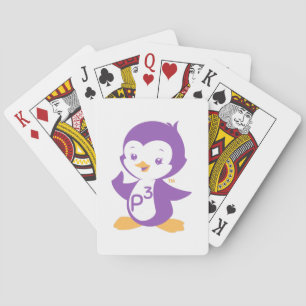 Peppy Lila Penguin Spielkarten