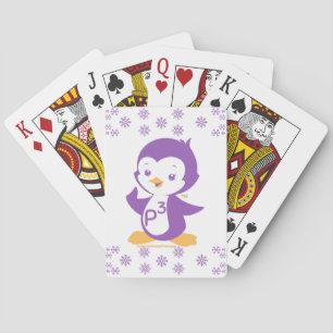 Peppy Lila Penguin Spielkarten