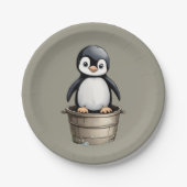 Peppy Penguin Pappteller (Vorderseite)