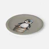 Peppy Penguin Pappteller (Schrägansicht)