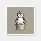 Peppy Penguin Serviette (Vorderseite)