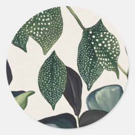 "Peppy Peperomias: Die Natur mit Polka vereinen Runder Aufkleber