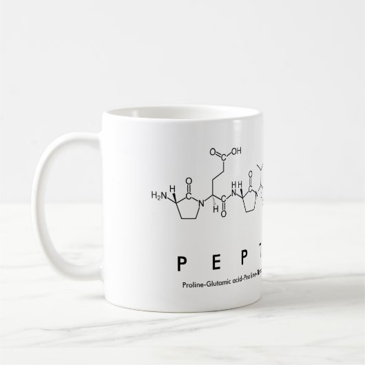 Peptides-Peptidwort-Tasse Kaffeetasse (Links)