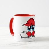 PEQE Baseball-Charakter-Tasse Tasse (Vorderseite Links)