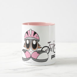 Peqe Radfahrer-Mädchen Tasse