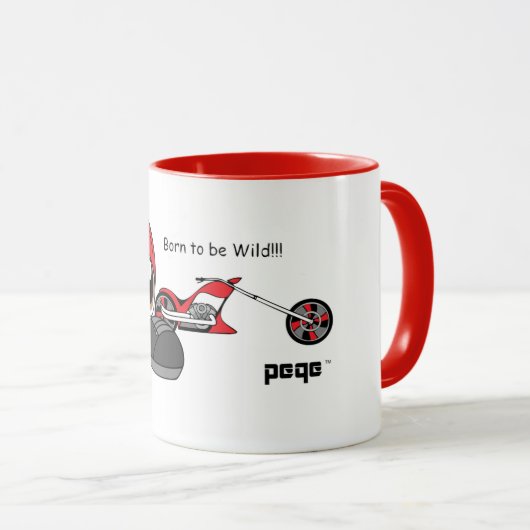 PEQE Radfahrer-Tasse Tasse (VorderseiteRechts)