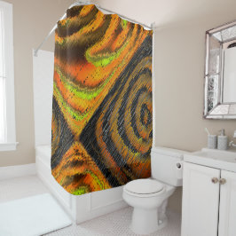 Pequeno mosaico amarelado transversal e verformado duschvorhang