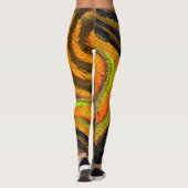 Pequeno mosaico amarelado transversal e verformado leggings (Rückseite)