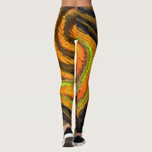 Pequeno mosaico amarelado transversal e verformado leggings (Rückseite)