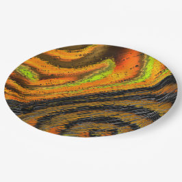 Pequeno mosaico amarelado transversal e verformado pappteller