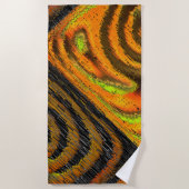 Pequeno mosaico amarelado transversal e verformado strandtuch (Vorderseite)