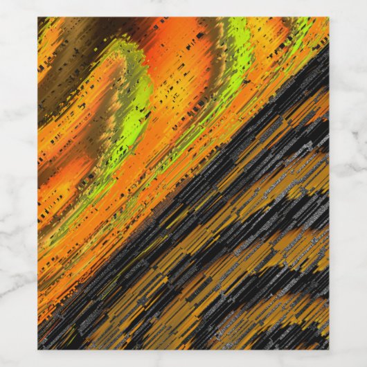 Pequeno mosaico amarelado transversal e verformado weinetikett (Einzelnes Label)