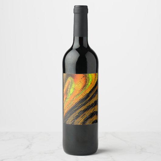 Pequeno mosaico amarelado transversal e verformado weinetikett (Vorderseite)