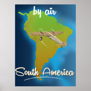 Per Air to South America Reiseplakat Poster