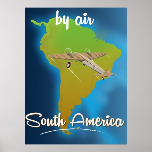 Per Air to South America Reiseplakat Poster (Vorne)