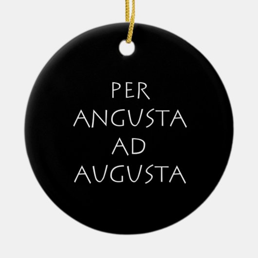 Per angusta ad augusta keramik ornament (Vorne)