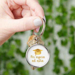 Per aspera ad astra Lateinischer Spruch Hut Abschl Schlüsselanhänger