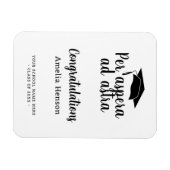 Per aspera ad astra Latin Congrat Graduation Cap Magnet (Horizontal)