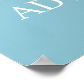 Per Aspera Ad Astra Latin Quote Print - Türkis Poster (Ecke)