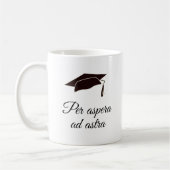 Per aspera ad astra Latin Quote Script Kaffeetasse (Links)