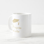 Per aspera ad astra Latin Zitat Goldenes Skript Kaffeetasse (Vorderseite Links)