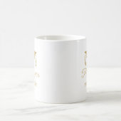 Per aspera ad astra Latin Zitat Goldenes Skript Kaffeetasse (Mittel)